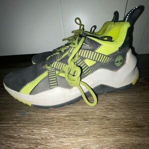 Timberland Men's Black and Neon Yellow Athletic Shoes
